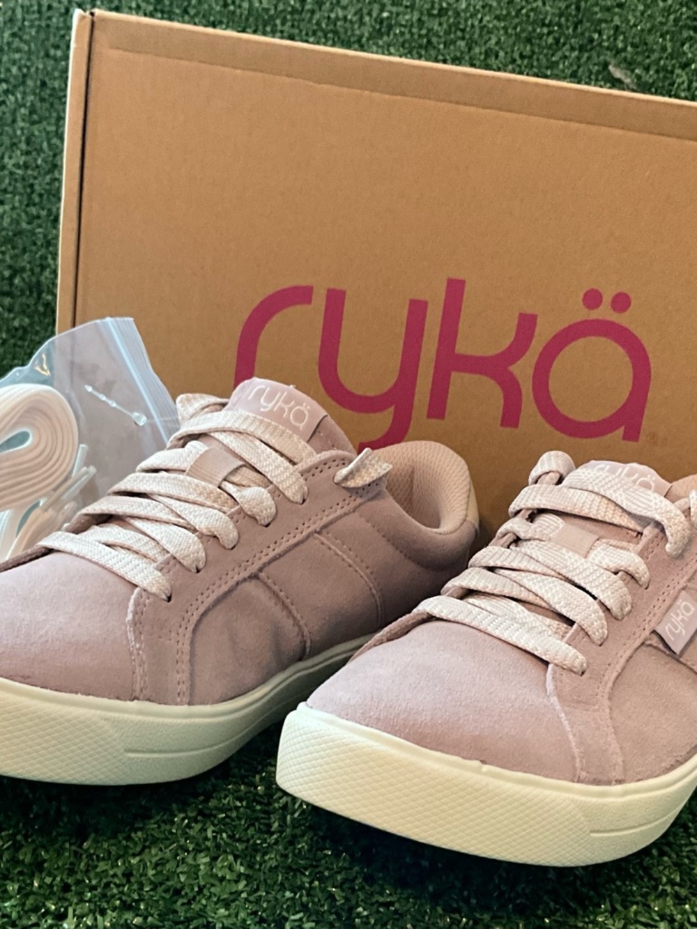 Ryka Women's Lavender Suede Casual Lace-Up Sneakers